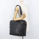 CHANEL COCO Mark Chain Tote Bag Caviar Skin Black CC Auth MY307-26