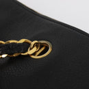 CHANEL COCO Mark Chain Tote Bag Caviar Skin Black CC Auth MY307-8