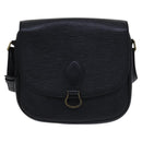 LOUIS VUITTON Epi Saint Cloud GM Shoulder Bag Black Noir M52192 LV Auth MY308-13