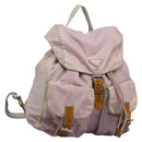 PRADA Backpack Nylon Pink Silver Auth MY315-1