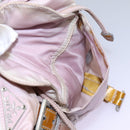 PRADA Backpack Nylon Pink Silver Auth MY315-19