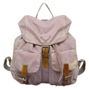PRADA Backpack Nylon Pink Silver Auth MY315-2
