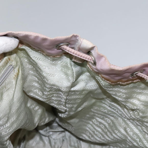 PRADA Backpack Nylon Pink Silver Auth MY315