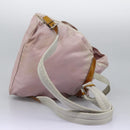 PRADA Backpack Nylon Pink Silver Auth MY315-9