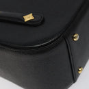 MCM Hand Bag Leather Black Gold Auth MY326-14