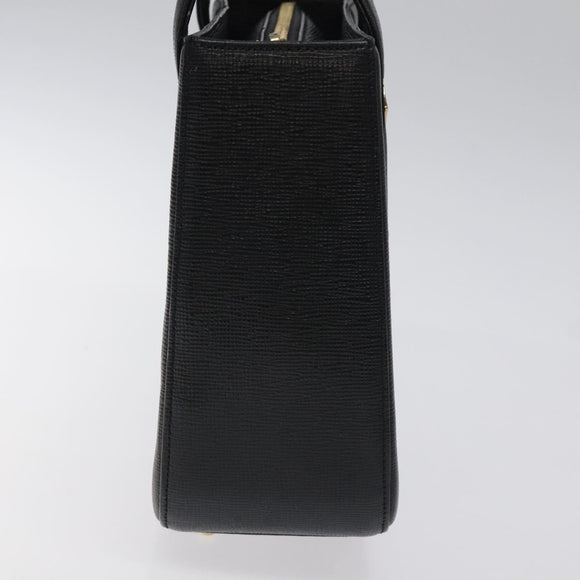 MCM Hand Bag Leather Black Gold Auth MY326