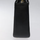 MCM Hand Bag Leather Black Gold Auth MY326-4