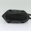 MCM Chain Shoulder Bag Leather Gray Gold Auth MY336-5