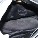 MCM Chain Shoulder Bag Leather Gray Gold Auth MY336-11