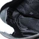 MCM Chain Shoulder Bag Leather Gray Gold Auth MY336-21