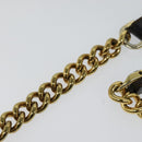 MCM Chain Shoulder Bag Leather Gray Gold Auth MY336-8