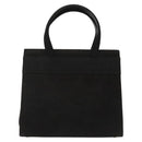 Salvatore Ferragamo Vala Hand Bag Suede Black Auth MY347-2