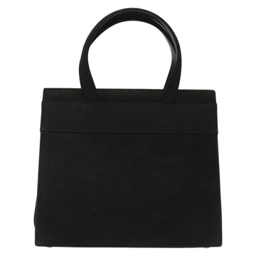 Salvatore Ferragamo Vala Hand Bag Suede Black Auth MY347 - 0