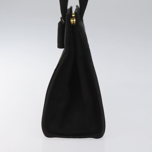 Salvatore Ferragamo Vala Hand Bag Suede Black Auth MY347