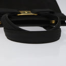 Salvatore Ferragamo Vala Hand Bag Suede Black Auth MY347-7