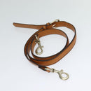 MCM Vicetos Logogram Hand Bag Leather 2way Blue Brown Auth MY353-20