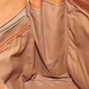 CELINE Macadam Canvas Hand Bag PVC Leather Brown Gold Auth MY371-21