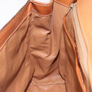 CELINE Macadam Canvas Hand Bag PVC Leather Brown Gold Auth MY371-22