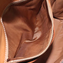 CELINE Macadam Canvas Hand Bag PVC Leather Brown Gold Auth MY371-23