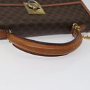 CELINE Macadam Canvas Hand Bag PVC Leather Brown Gold Auth MY371-7