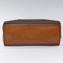 CELINE Macadam Canvas Hand Bag PVC Leather Brown Gold Auth MY371-5