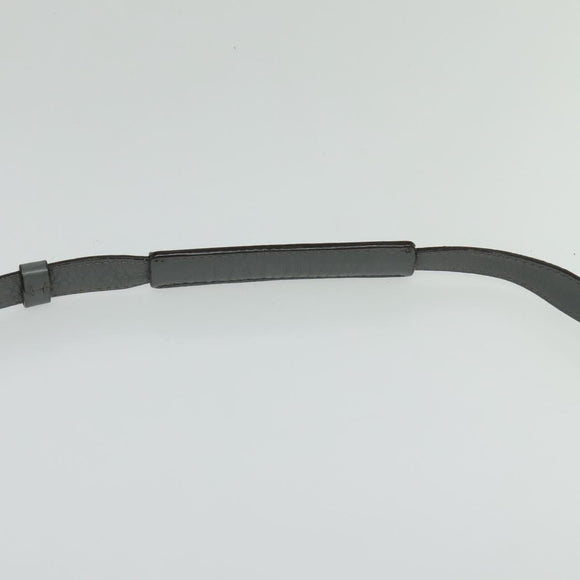 MCM Hand Bag Leather 2way Gray Gold Auth MY375