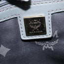 MCM Hand Bag Leather 2way Gray Gold Auth MY375-20