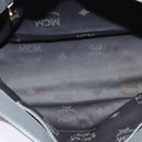 MCM Hand Bag Leather 2way Gray Gold Auth MY375-11