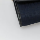 Christian Dior Trotter Canvas Chain Shoulder Bag Navy Auth MY380-14