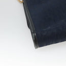 Christian Dior Trotter Canvas Chain Shoulder Bag Navy Auth MY380-16