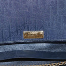 Christian Dior Trotter Canvas Chain Shoulder Bag Navy Auth MY380-11