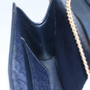 Christian Dior Trotter Canvas Chain Shoulder Bag Navy Auth MY380-18