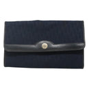Christian Dior Trotter Canvas Chain Shoulder Bag Navy Auth MY380-13