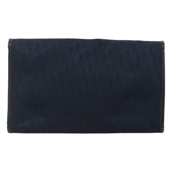 Christian Dior Trotter Canvas Chain Shoulder Bag Navy Auth MY380