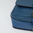 LOUIS VUITTON Epi Cartouchiere MM Shoulder Bag Blue M52245 LV Auth MY384-15