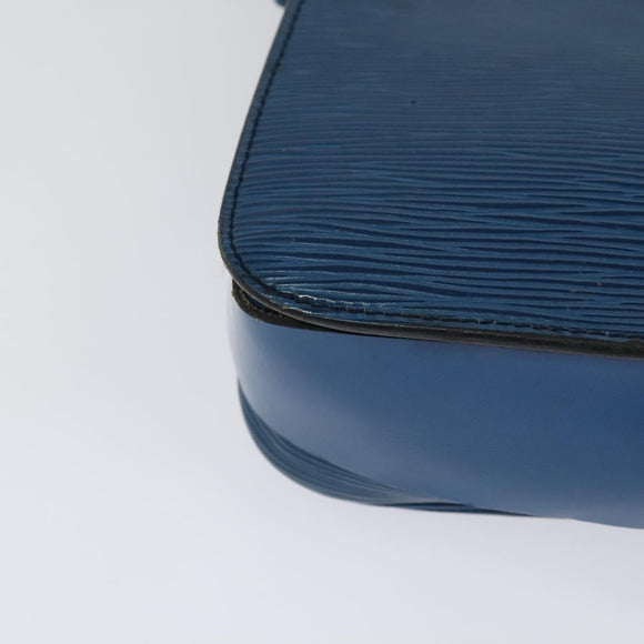 LOUIS VUITTON Epi Cartouchiere MM Shoulder Bag Blue M52245 LV Auth MY384