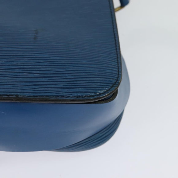LOUIS VUITTON Epi Cartouchiere MM Shoulder Bag Blue M52245 LV Auth MY384