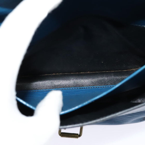 LOUIS VUITTON Epi Cartouchiere MM Shoulder Bag Blue M52245 LV Auth MY384