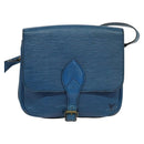 LOUIS VUITTON Epi Cartouchiere MM Shoulder Bag Blue M52245 LV Auth MY384-13