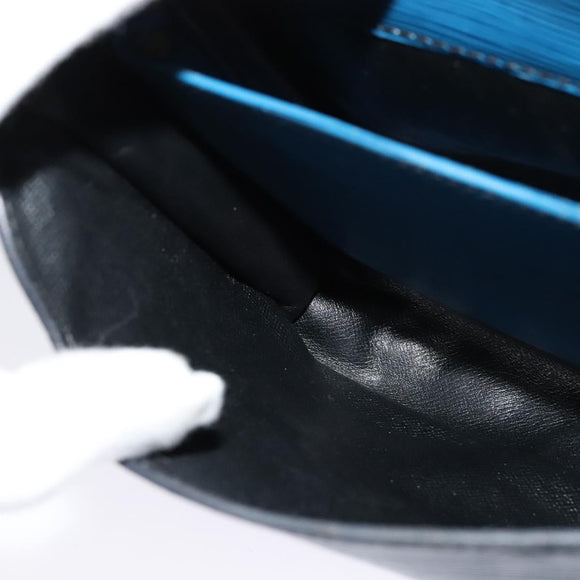 LOUIS VUITTON Epi Cartouchiere MM Shoulder Bag Blue M52245 LV Auth MY384