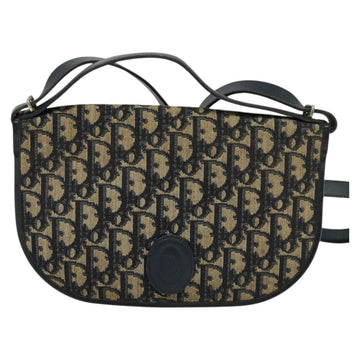 Christian Dior Trotter Canvas Shoulder Bag Navy Auth MY396 - 0