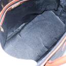 FENDI Pecan Canvas Hand Bag PVC Brown Gold Auth MY398-11