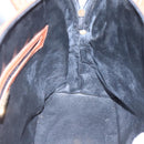 FENDI Pecan Canvas Hand Bag PVC Brown Gold Auth MY398-19