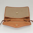 CELINE Macadam Canvas Shoulder Bag Beige Gold Auth MY407-15