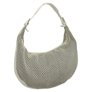 Christian Dior Shoulder Bag Leather White Auth MY419