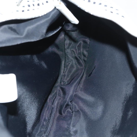 Christian Dior Shoulder Bag Leather White Auth MY419