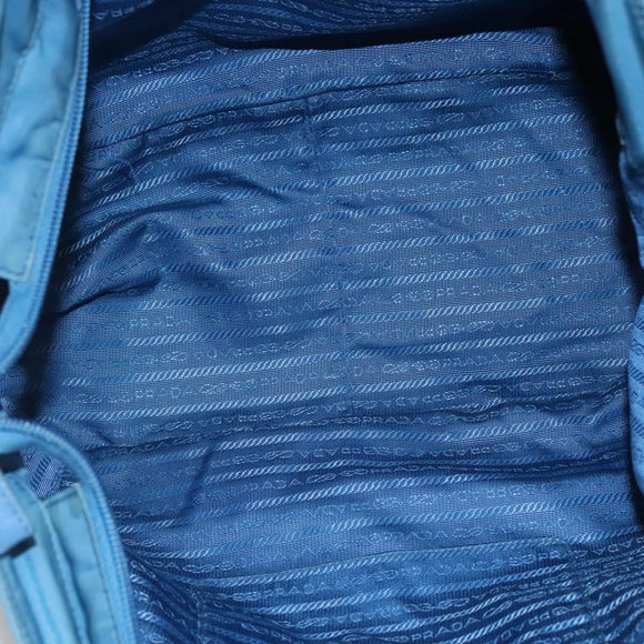 PRADA Hand Bag Nylon Blue Auth MY446
