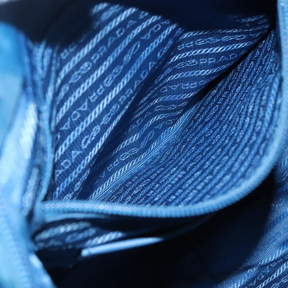 PRADA Hand Bag Nylon Blue Auth MY446