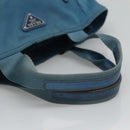 PRADA Hand Bag Nylon Blue Auth MY446-7