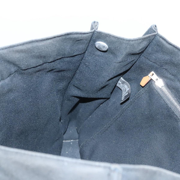 HERMES Fourre Tout MM Hand Bag Canvas Black Auth MY447